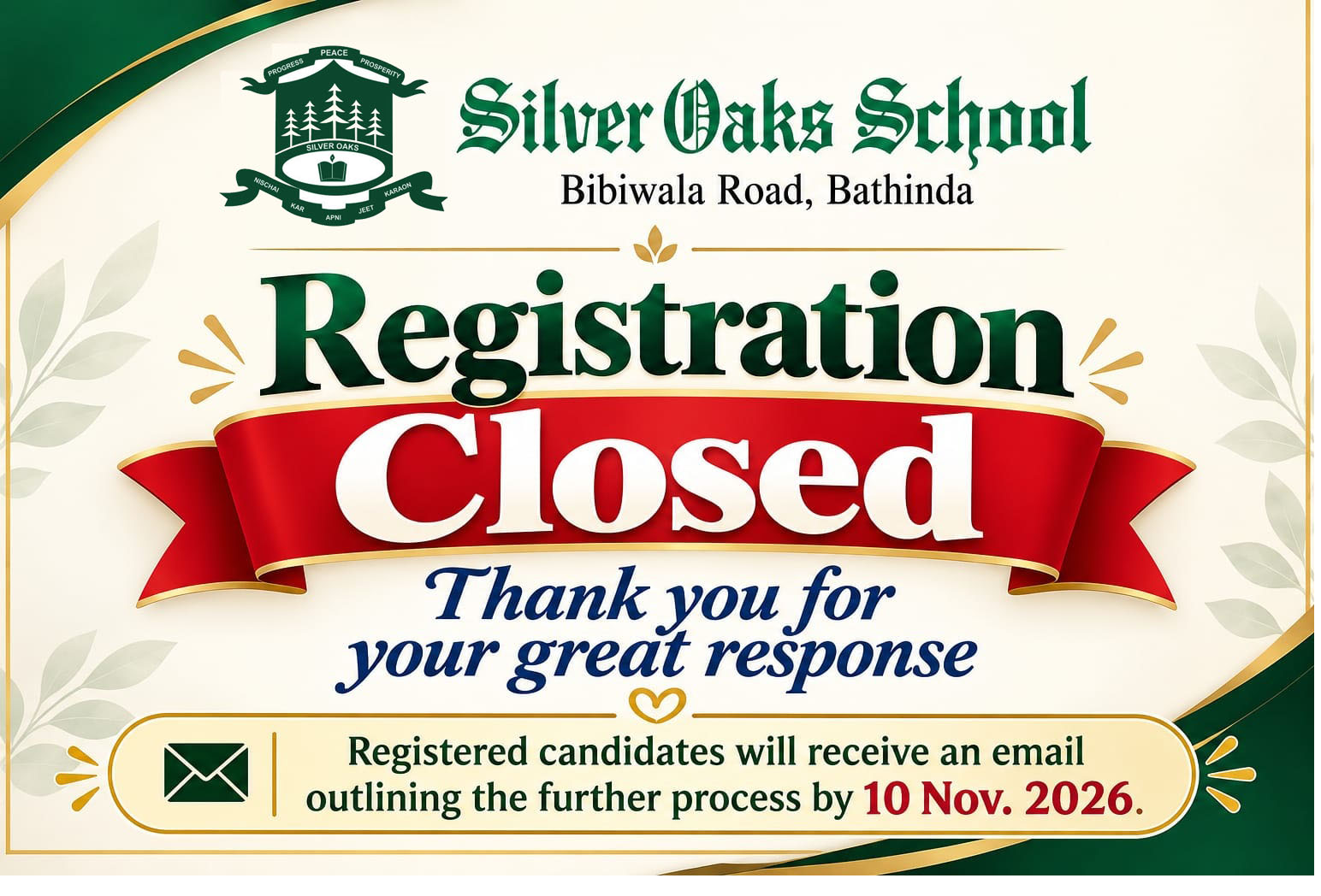 Silver Oaks School Flyer